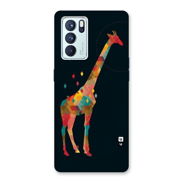 Colored Giraffe Back Case for Oppo Reno6 Pro 5G