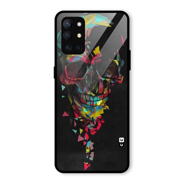 Colored Skull Shred Glass Back Case for OnePlus 9R