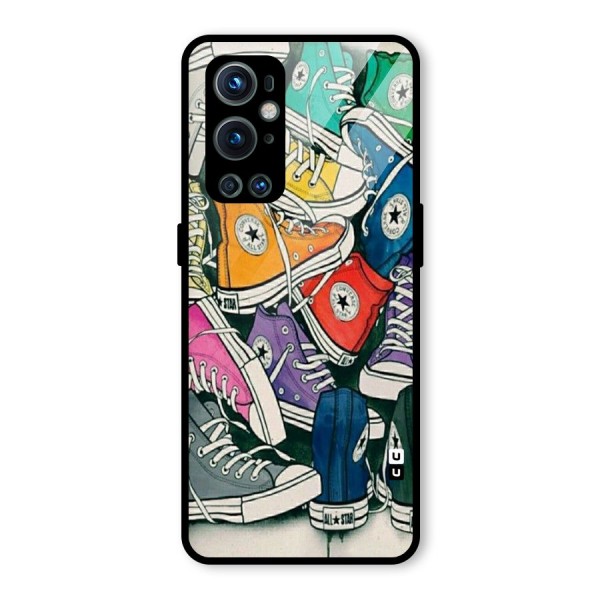 Colorful Shoes Glass Back Case for OnePlus 9 Pro