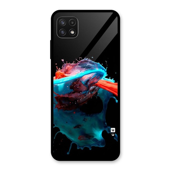 Colour War Glass Back Case for Galaxy A22 5G