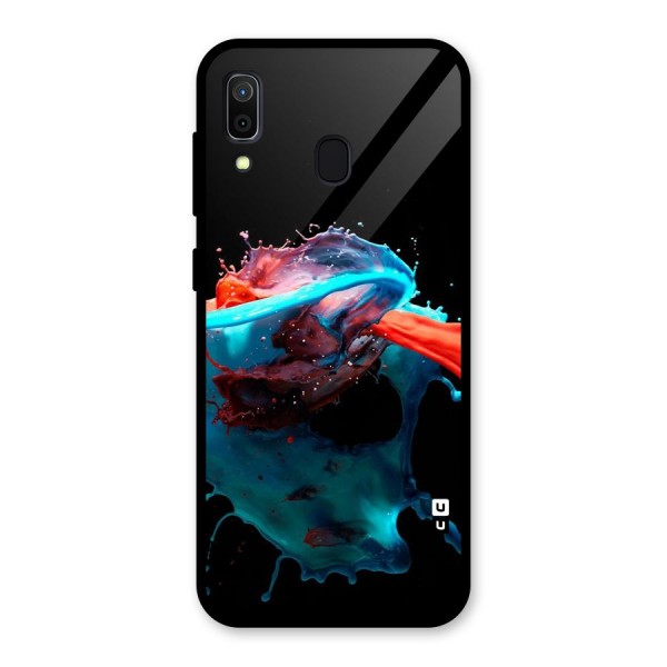 Colour War Glass Back Case for Galaxy A30