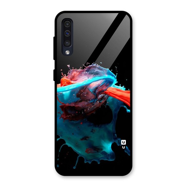 Colour War Glass Back Case for Galaxy A50