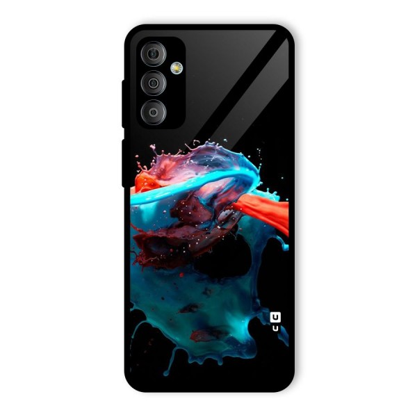 Colour War Glass Back Case for Galaxy F23