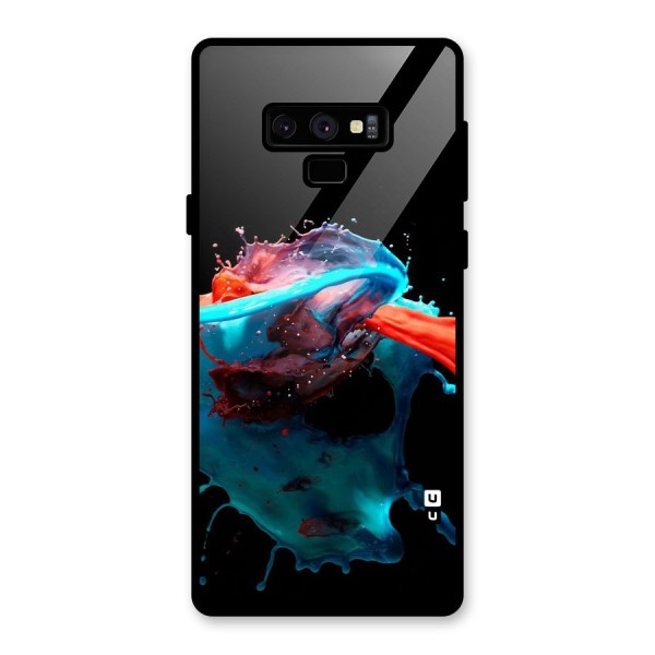 Colour War Glass Back Case for Galaxy Note 9