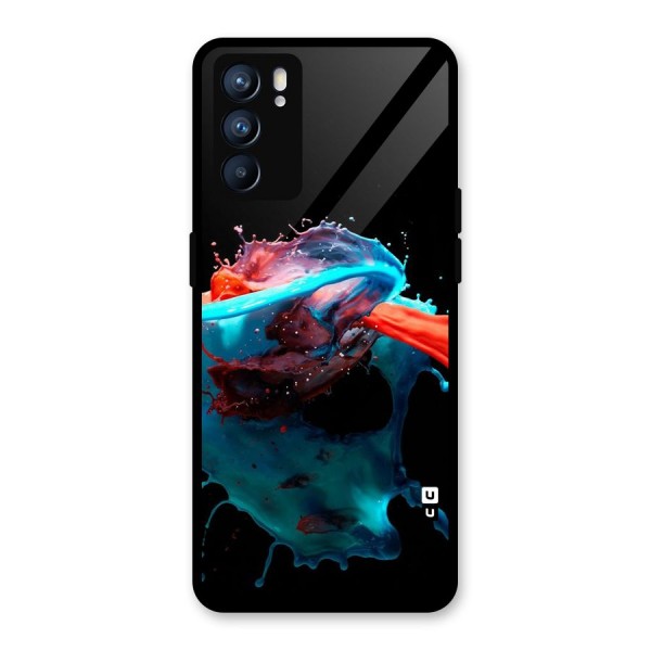 Colour War Glass Back Case for Oppo Reno6 5G