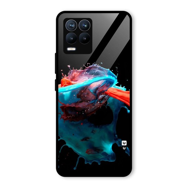 Colour War Glass Back Case for Realme 8