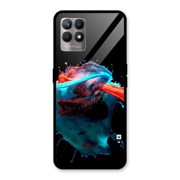 Colour War Glass Back Case for Realme 8i