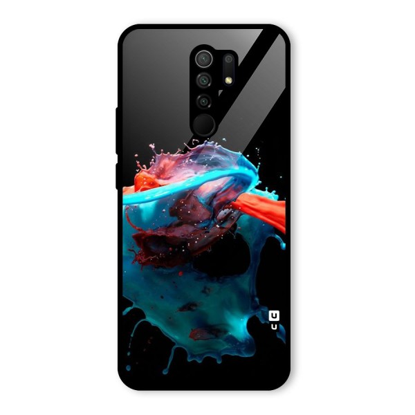 Colour War Glass Back Case for Redmi 9 Prime