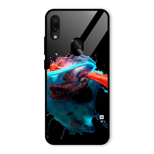 Colour War Glass Back Case for Redmi Note 7