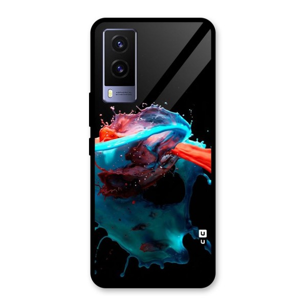 Colour War Glass Back Case for Vivo V21e 5G