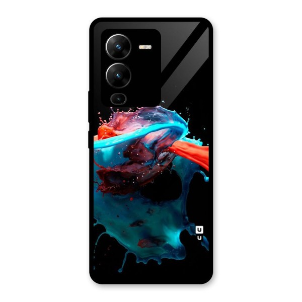 Colour War Glass Back Case for Vivo V25 Pro