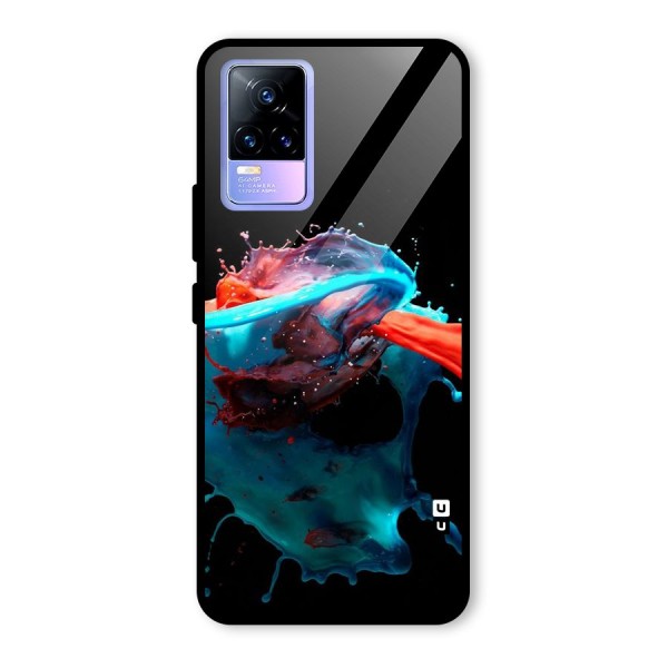 Colour War Glass Back Case for Vivo Y73