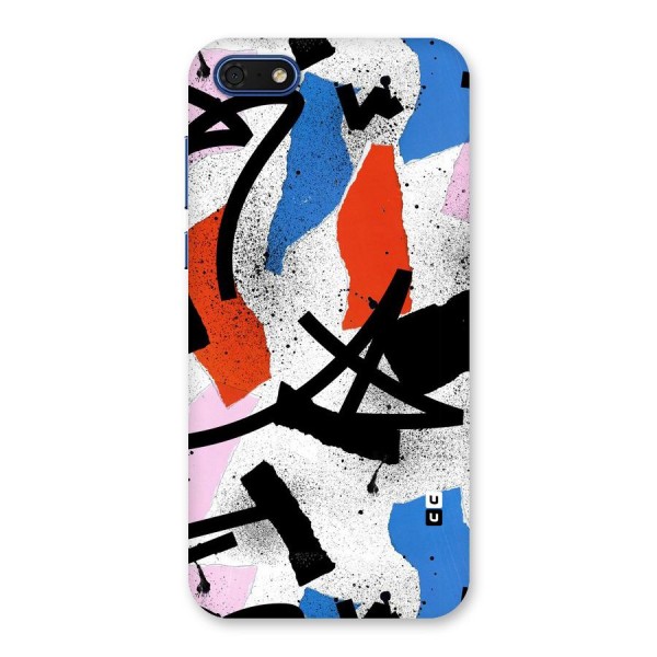 Coloured Abstract Art Back Case for Honor 7s