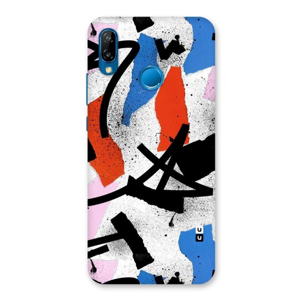 Coloured Abstract Art Back Case for Huawei P20 Lite