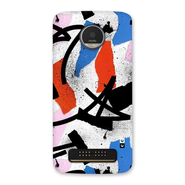 Coloured Abstract Art Back Case for Moto Z Play