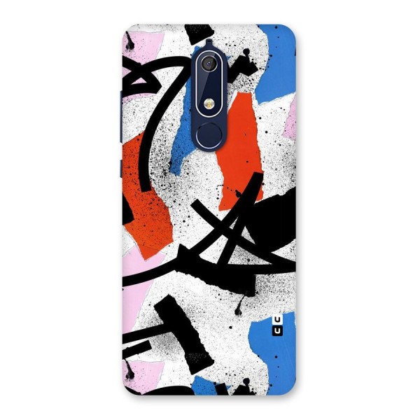 Coloured Abstract Art Back Case for Nokia 5.1