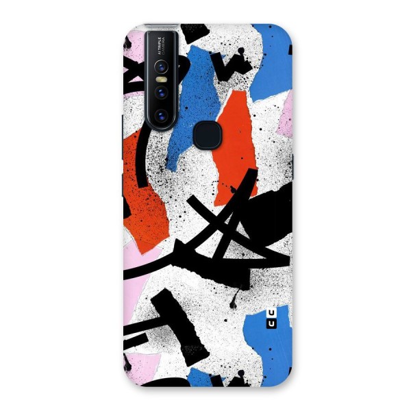 Coloured Abstract Art Back Case for Vivo V15