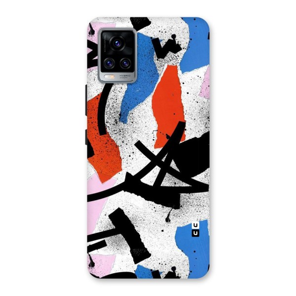 Coloured Abstract Art Back Case for Vivo V20 Pro