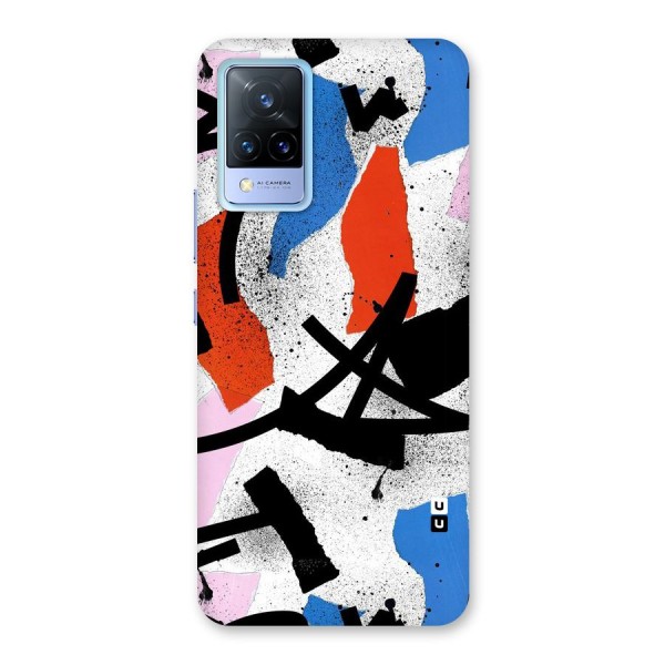 Coloured Abstract Art Back Case for Vivo V21 5G