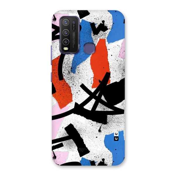 Coloured Abstract Art Back Case for Vivo Y30