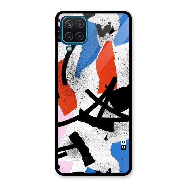 Coloured Abstract Art Glass Back Case for Galaxy A12