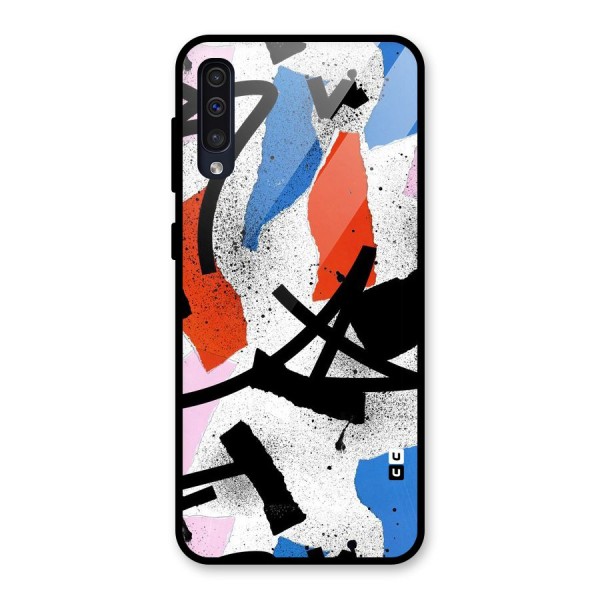 Coloured Abstract Art Glass Back Case for Galaxy A50s