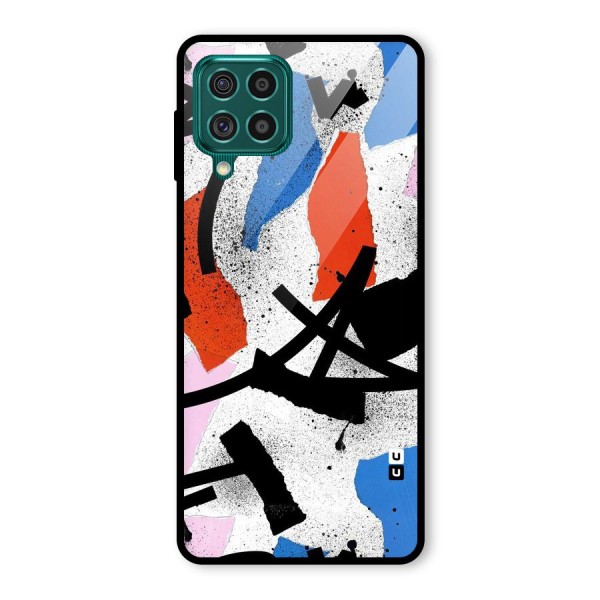 Coloured Abstract Art Glass Back Case for Galaxy F62