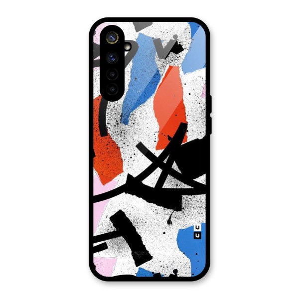 Coloured Abstract Art Glass Back Case for Realme 6