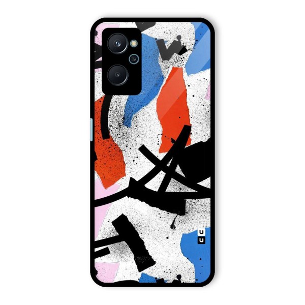 Coloured Abstract Art Glass Back Case for Realme 9i