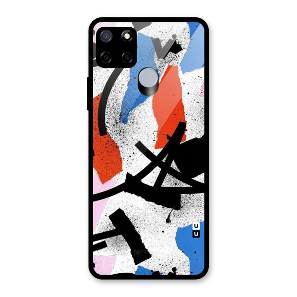 Coloured Abstract Art Glass Back Case for Realme C12