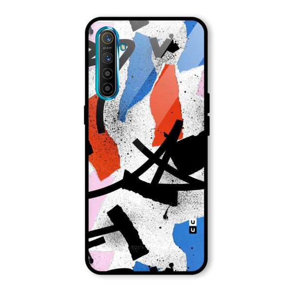 Coloured Abstract Art Glass Back Case for Realme XT