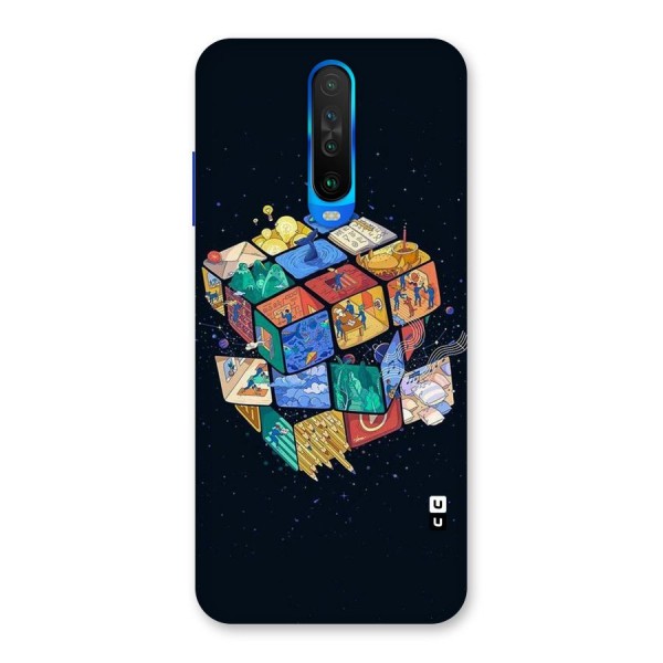 Coloured Rubic Back Case for Poco X2