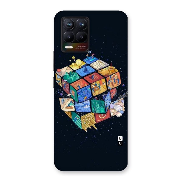 Coloured Rubic Back Case for Realme 8