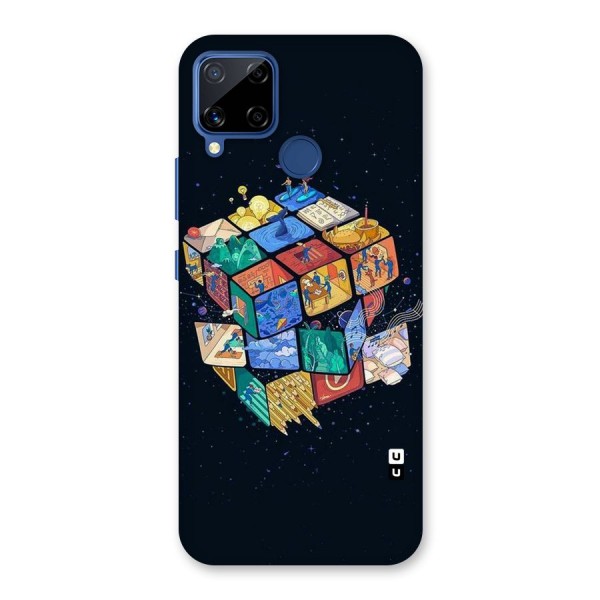 Coloured Rubic Back Case for Realme C12