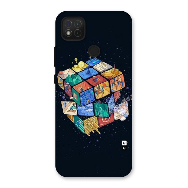 Coloured Rubic Back Case for Redmi 9C