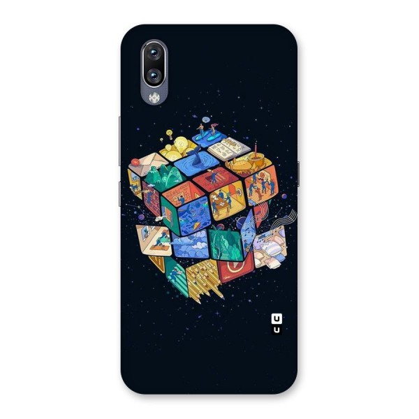 Coloured Rubic Back Case for Vivo NEX