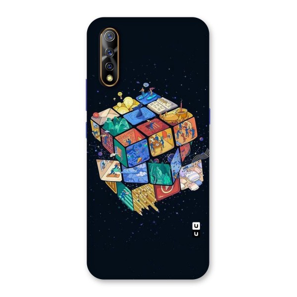 Coloured Rubic Back Case for Vivo S1