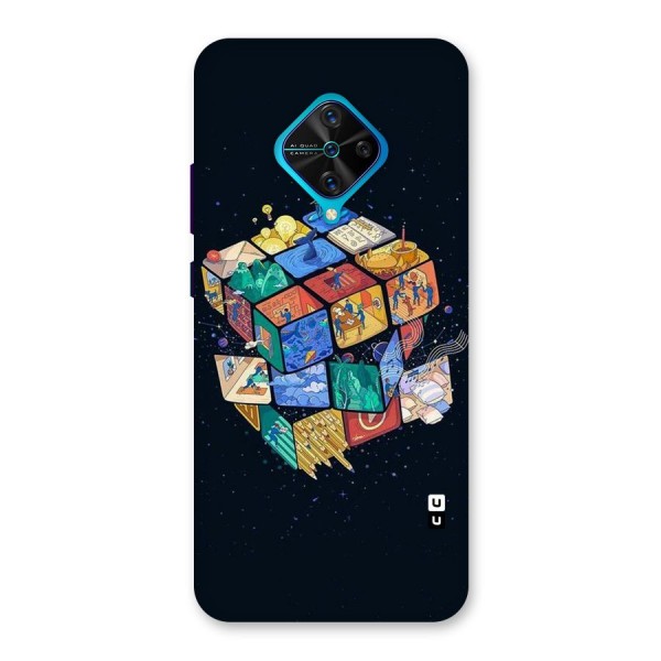 Coloured Rubic Back Case for Vivo S1 Pro