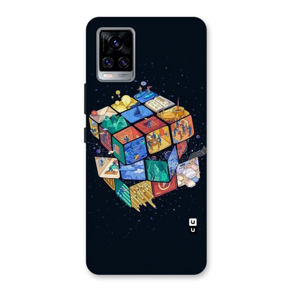 Coloured Rubic Back Case for Vivo V20 Pro