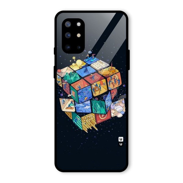 Coloured Rubic Glass Back Case for OnePlus 8T