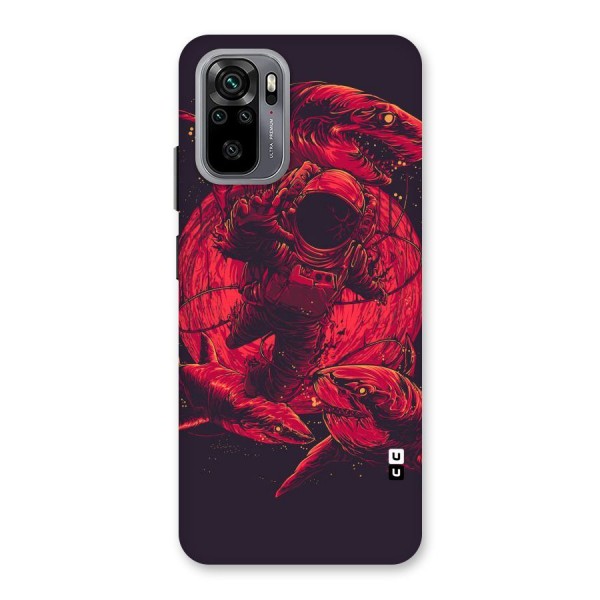 Coloured Spaceman Back Case for Redmi Note 10