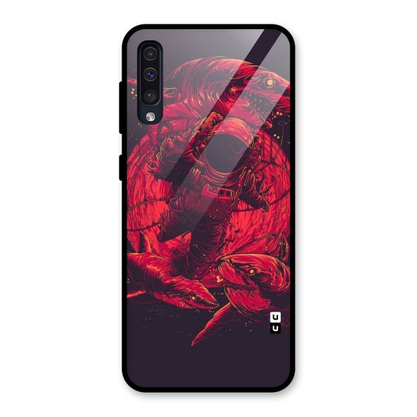 Coloured Spaceman Glass Back Case for Galaxy A50s