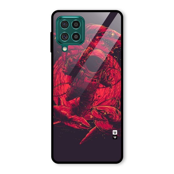 Coloured Spaceman Glass Back Case for Galaxy F62