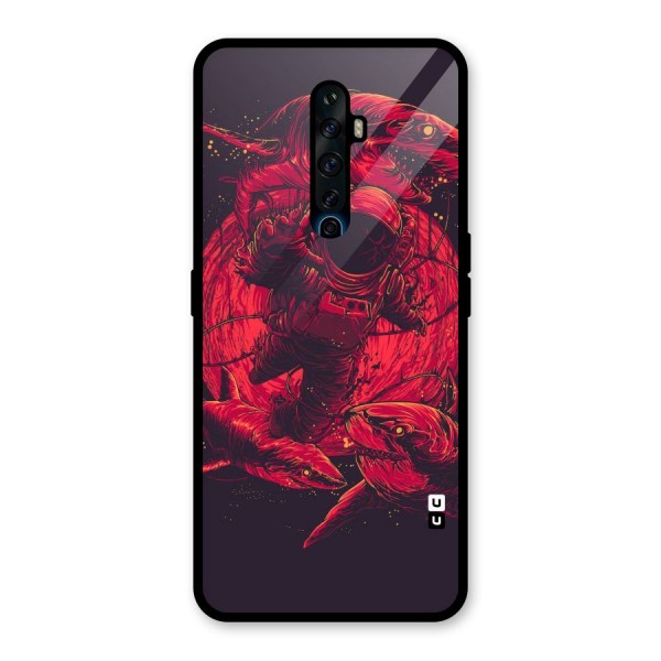 Coloured Spaceman Glass Back Case for Oppo Reno2 Z