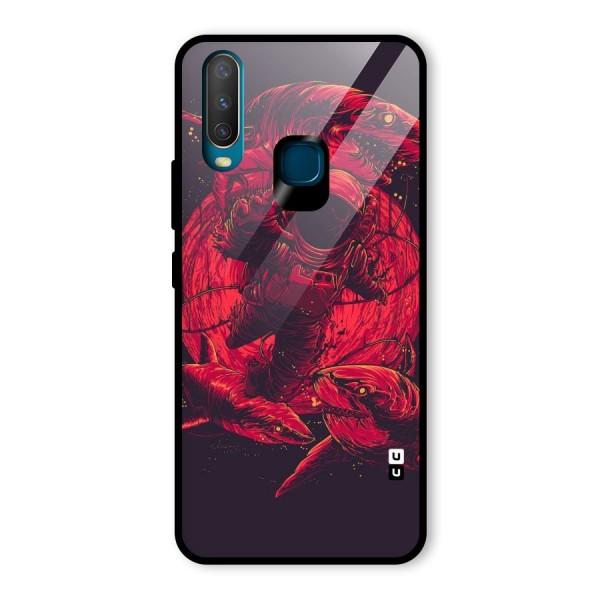 Coloured Spaceman Glass Back Case for Vivo Y15