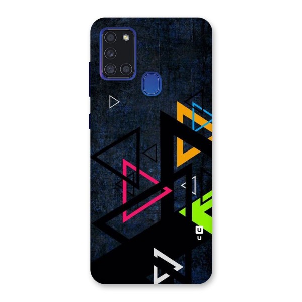 Coloured Triangles Back Case for Galaxy A21s