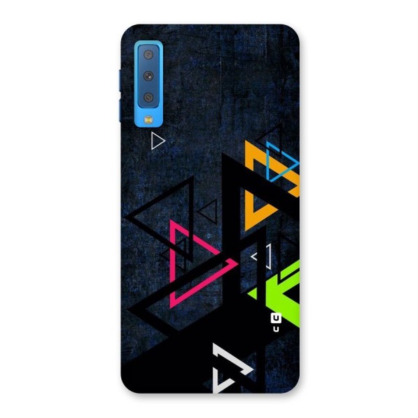 Coloured Triangles Back Case for Galaxy A7 (2018)