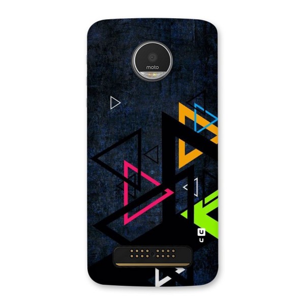 Coloured Triangles Back Case for Moto Z Play