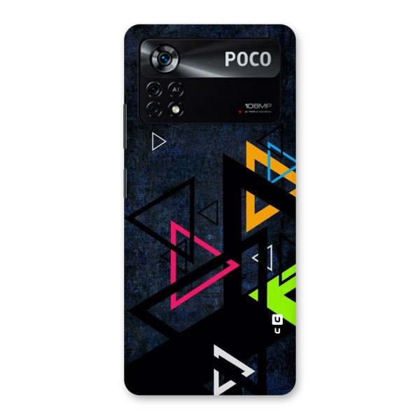 Coloured Triangles Back Case for Poco X4 Pro 5G