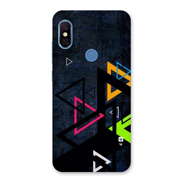 Coloured Triangles Back Case for Redmi Note 6 Pro